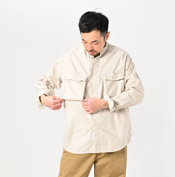 Thin Back Satin 908 Neem Shirt Male Model