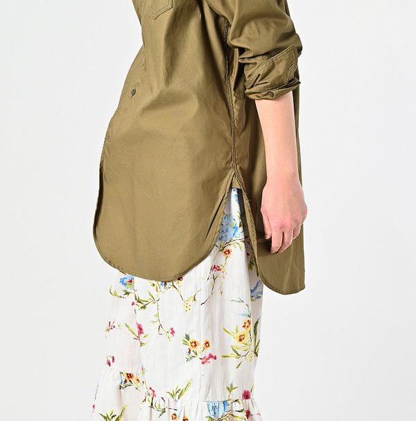 Thin Back Satin 908 Gacha-Pocket Shirt Detail