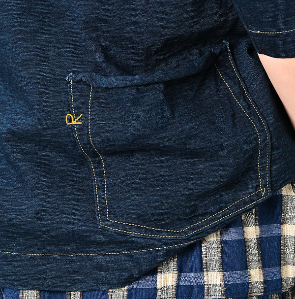 Indigo Tenjiku 908 Ocean T-shirt Nou Detail