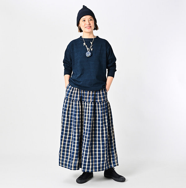 Indigo Tenjiku 908 Ocean T-shirt Nou Female Model
