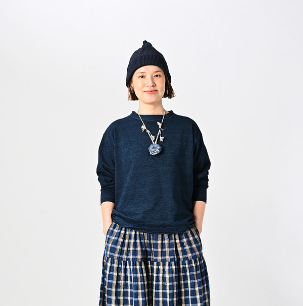 Indigo Tenjiku 908 Ocean T-shirt Nou Female Model