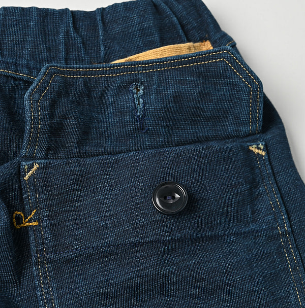 Indigo Dekoboko Tenjiku 908 Sweat Pants Detail