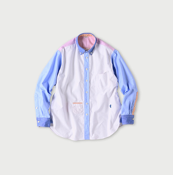 OX Crazy 908 Ocean Button Down Shirt White Crazy