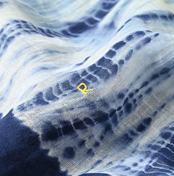 Indian Linen Tie-dye Stole Detail