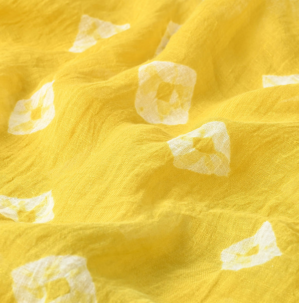 Indian Linen Tie-dye Stole Detail