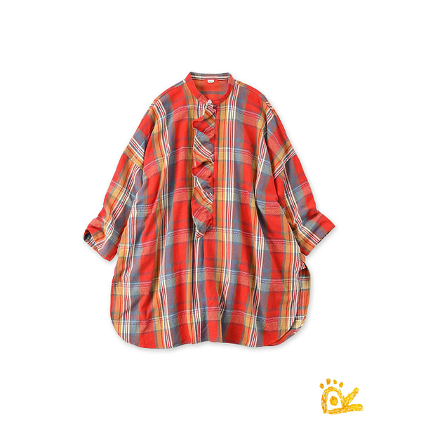 ONEONE Iroiro Indian Flannel Frill Tunic Sunset 2