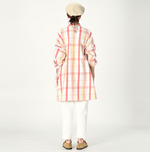 ONEONE Iroiro Indian Flannel Frill Tunic Female Model
