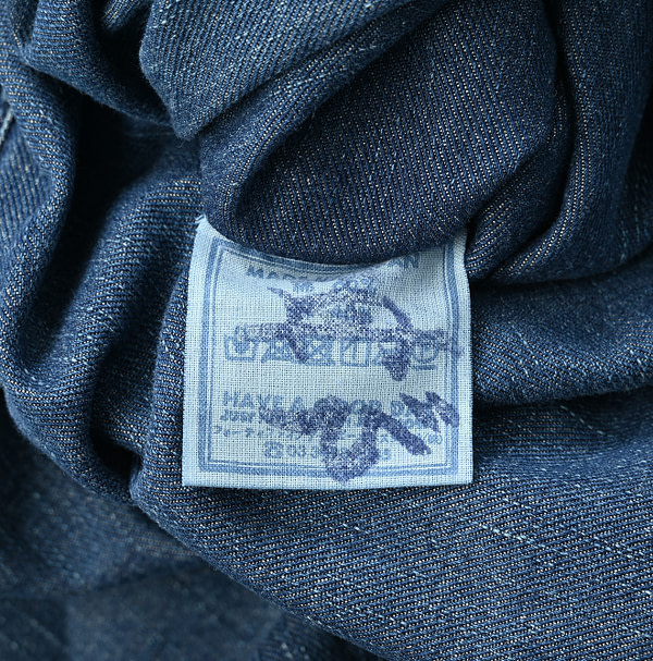 ONE ONE Futatabi Iroiro Denim Frill Tunic Zyu Detail