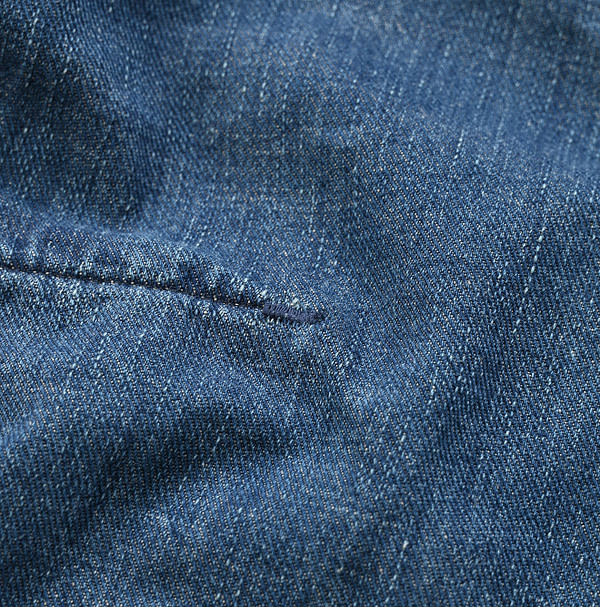 ONE ONE Futatabi Iroiro Denim Frill Tunic Zyu Detail