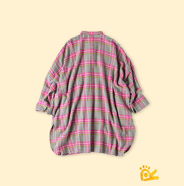 ONEONE Iroiro Indian Flannel Frill Tunic Back