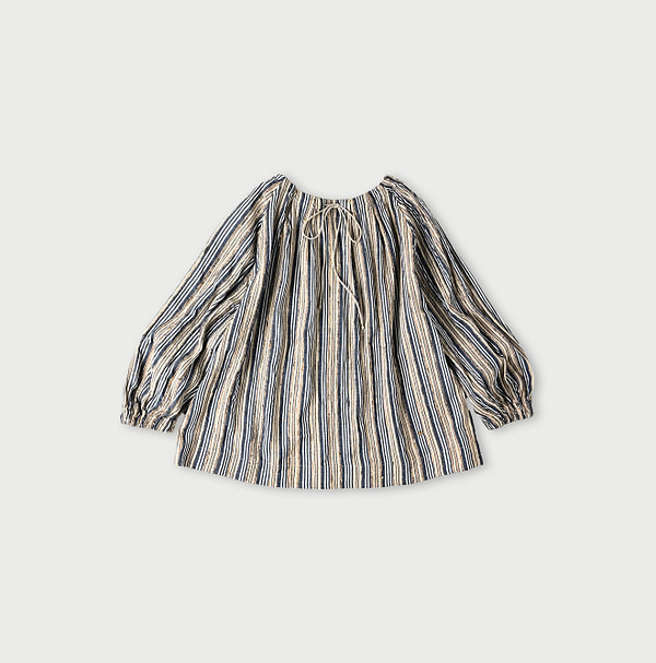Indian Silk Tanba Cloth Tuck Blouse Back