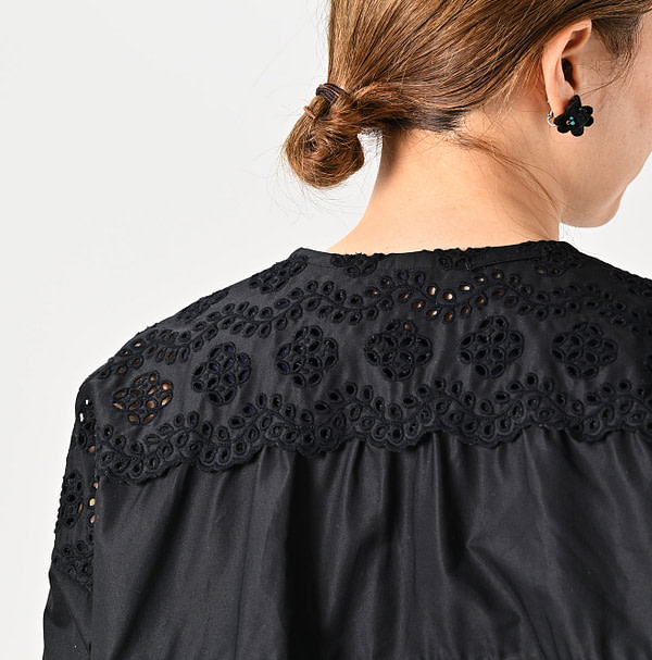 Thin Gabardine Cutwork Detail