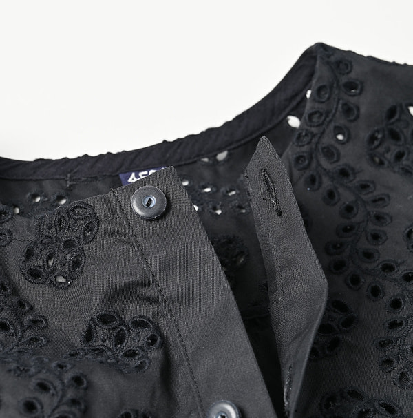 Thin Gabardine Cutwork Detail