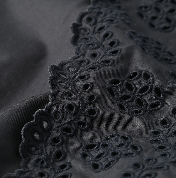 Thin Gabardine Cutwork Detail