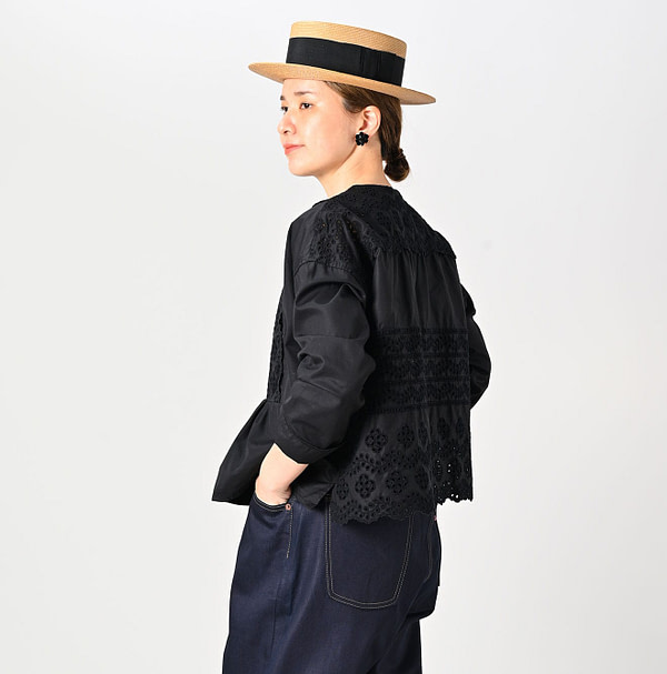 Thin Gabardine Cutwork Female Model