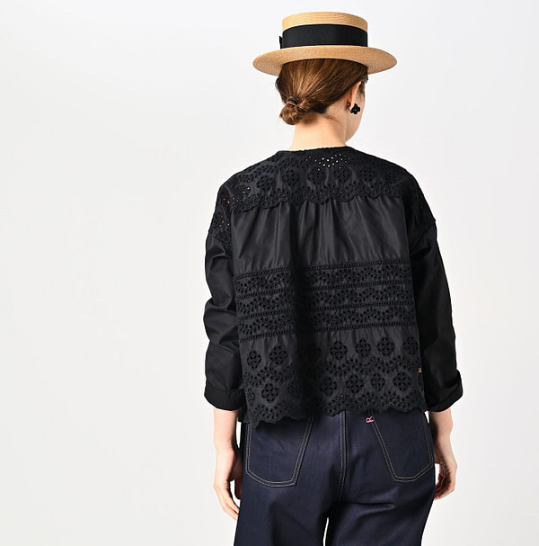 Thin Gabardine Cutwork Female Model