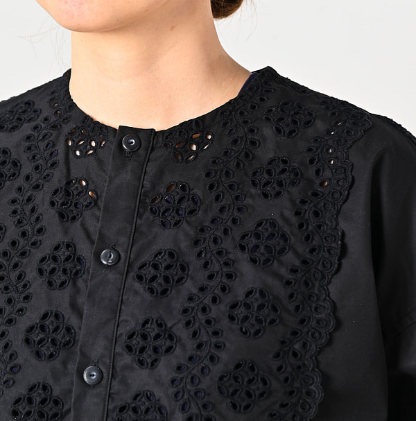 Thin Gabardine Cutwork Detail