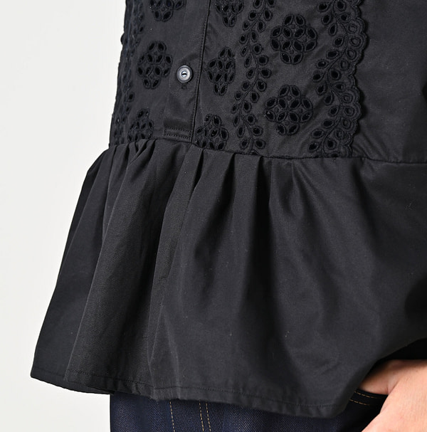 Thin Gabardine Cutwork Detail