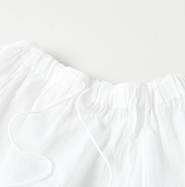 Gauze Shirring Tunic Blouse Detail