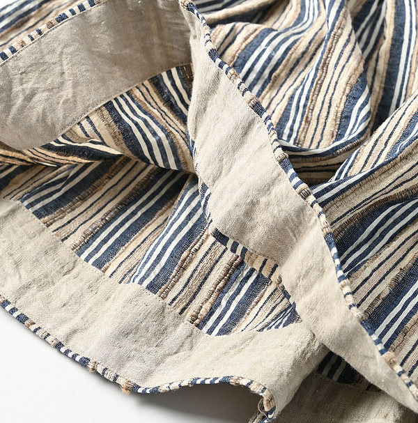 Indian Silk Tanba Cloth Tiered Skirt Detail