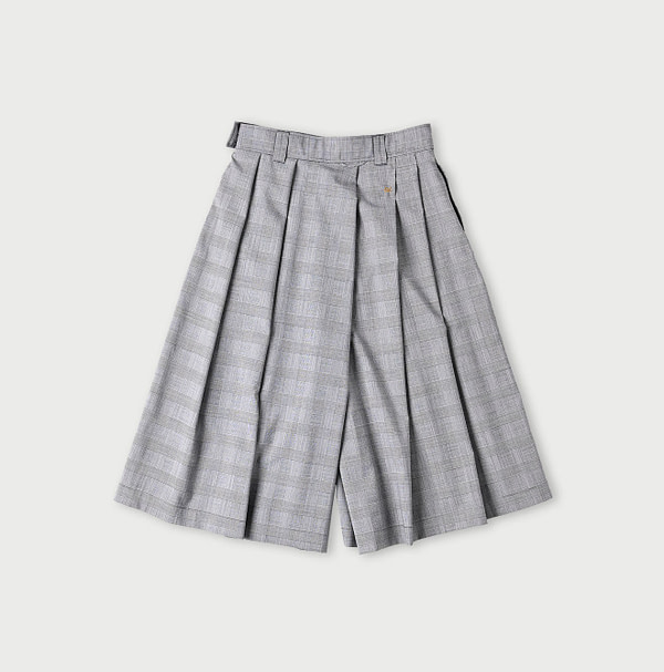 Summer Wool Culotte Skirt Back