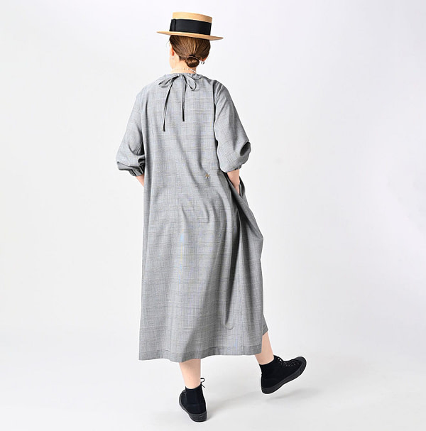 Summer Wool Dress Female Model