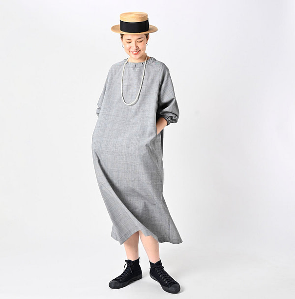 Summer Wool Dress Female Model
