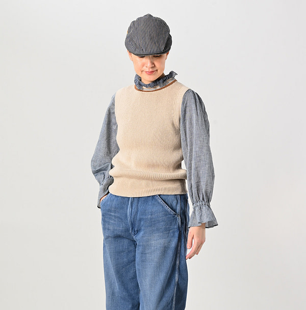 Tilden Knitsew Vest Female Model