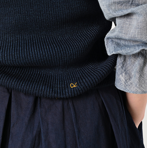 Indigo Tilden Knitsew Vest Detail