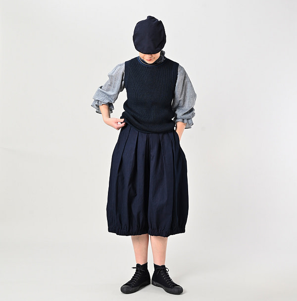 Indigo Tilden Knitsew Vest Female Model