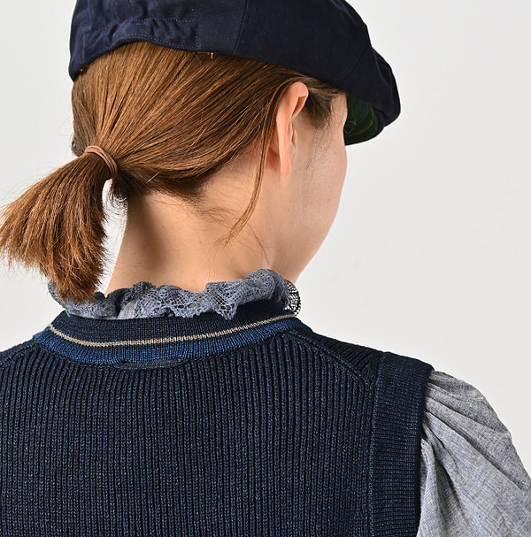 Indigo Tilden Knitsew Vest Detail