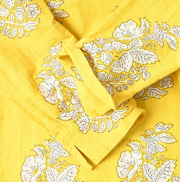 Seasonal Terms Block Print Blouse Detail