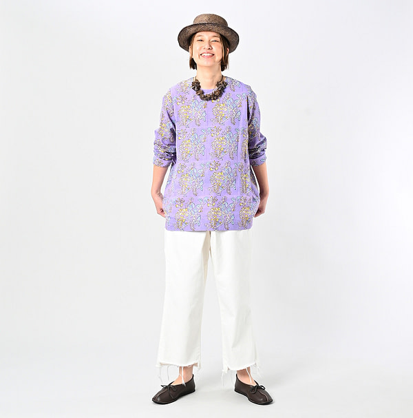 Seasonal Terms Block Print Blouse Female Model