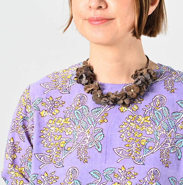 Seasonal Terms Block Print Blouse Detail