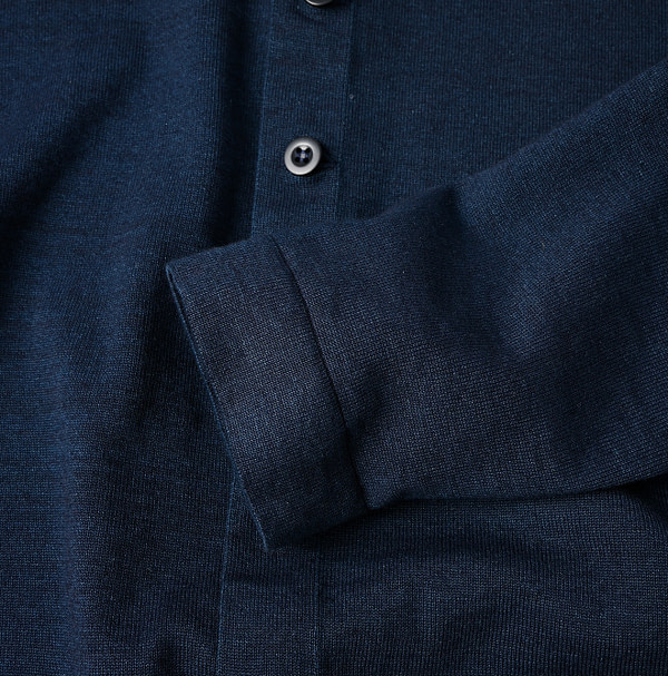 Indigo Knitsew Square Cardigan Detail