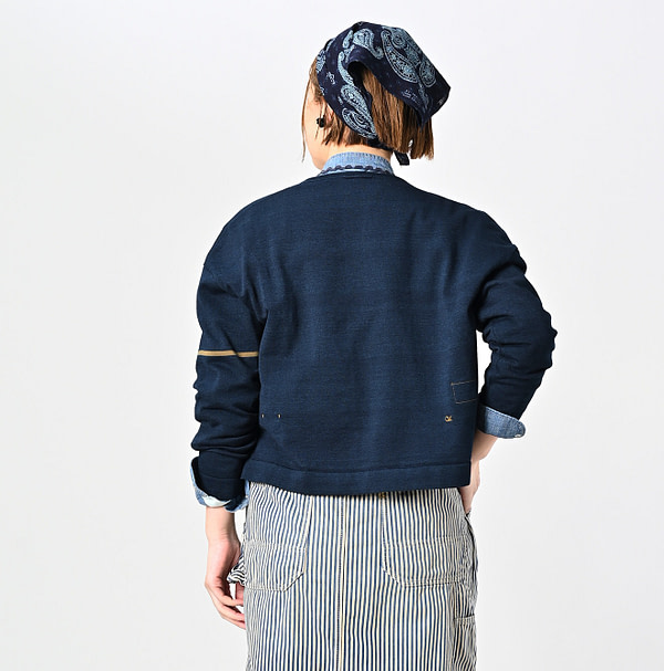 Indigo Knitsew Square Cardigan Female Model