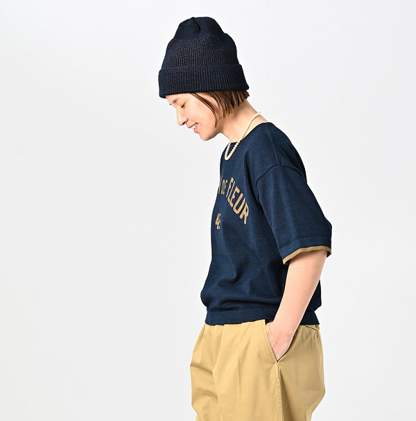 Indigo Knitsew 908 T-shirt Female Model