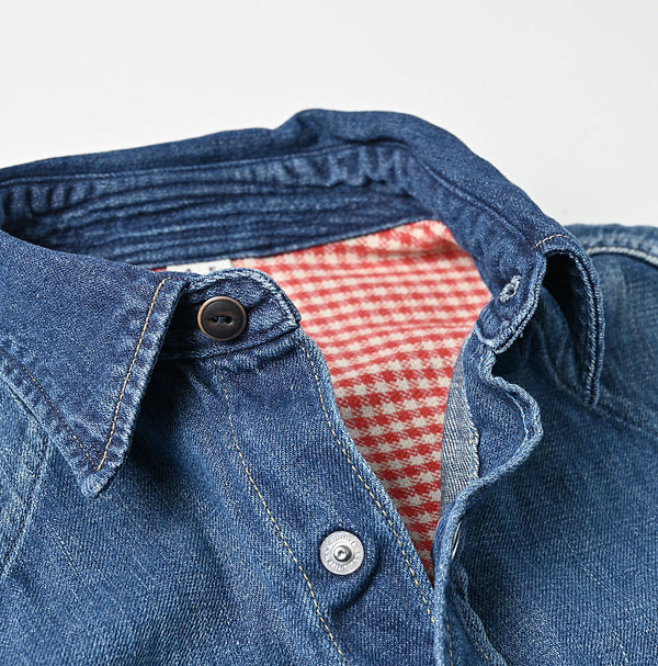 Shirt Denim 908 Eastern Shirt Distressed Detail