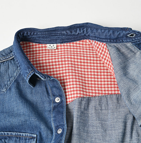 Shirt Denim 908 Eastern Shirt Distressed Detail
