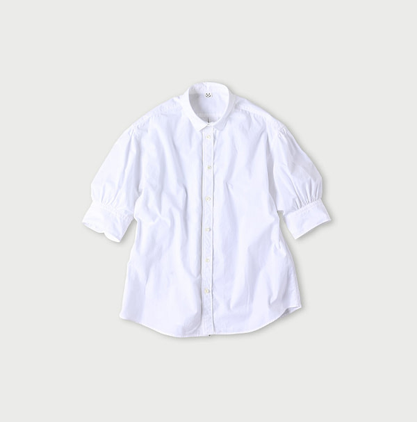 Compact Damp Half Sleeve Coupe Shirt White