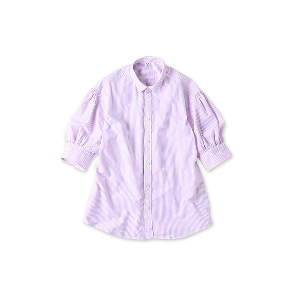 Compact Damp Half Sleeve Coupe Shirt Pink London Stripes