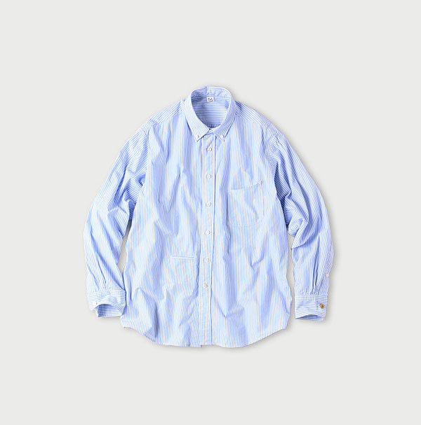 Compact Damp 908 Ocean Button Down Shirt Blue London Stripes