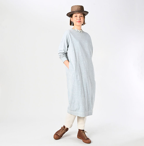 Plant Dyed Tenjiku 45 Star Dress Female Model