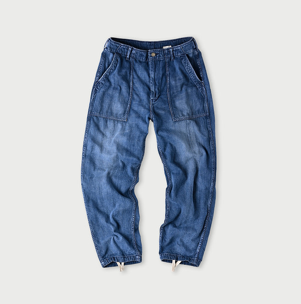 Mon-petit Denim 908 Baker Pants Tan Indigo