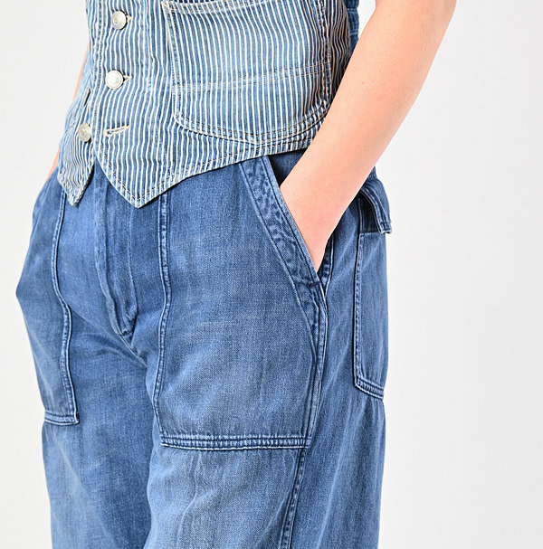 Mon-petit Denim 908 Baker Pants Tan Detail