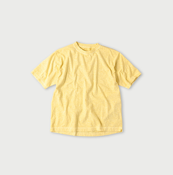 Plant Dyed Tenjiku 908 Ocean T-shirt Rapeseed Blossom