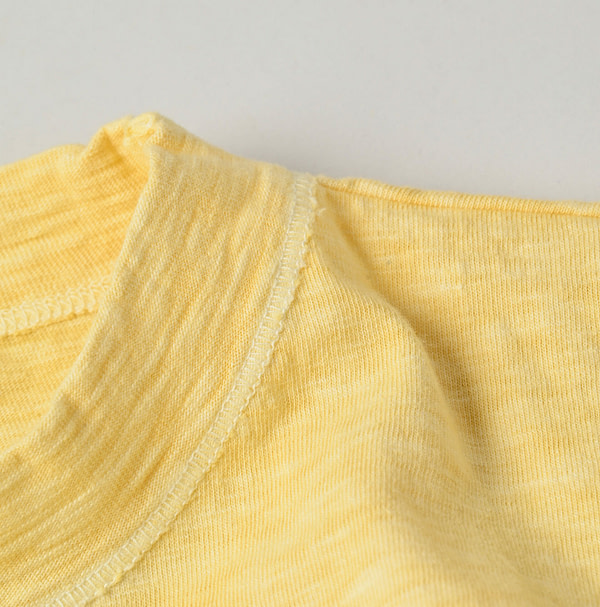 Plant Dyed Tenjiku 908 Ocean T-shirt Detail