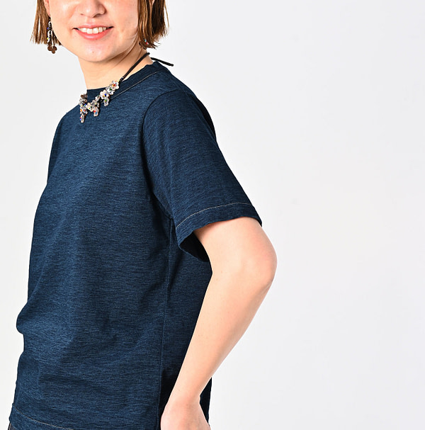 Indigo Tenjiku 908 45 Star T-shirt Nou Detail