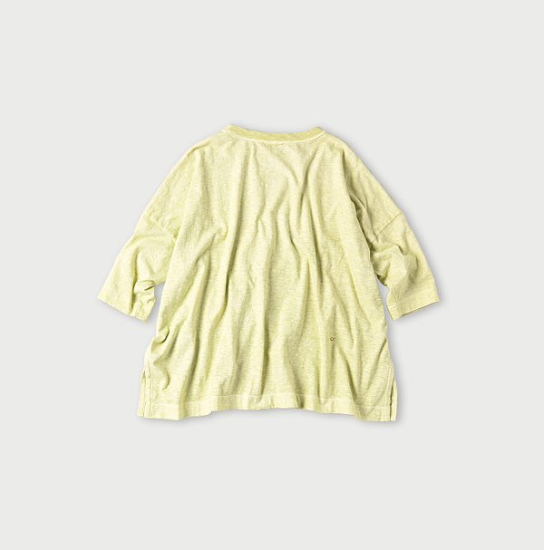 Plant Dyed Tenjiku Big Slit T-shirt Back
