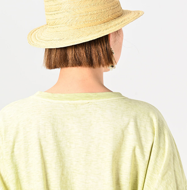 Plant Dyed Tenjiku Big Slit T-shirt Detail